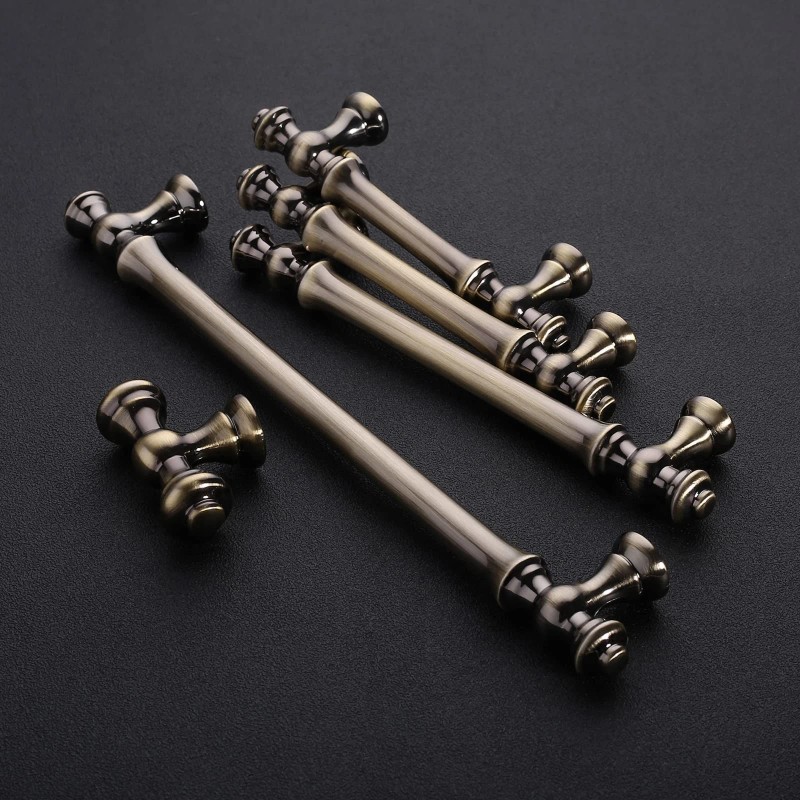 Asidrama 10 Pack 3 Inch(76mm) Brushed Antique Brass Kitchen Cabinet