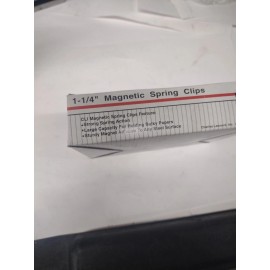 Charles Leonard CLI Magnetic Spring Clips, 1-1/4 in, Chrome, 24/BX (LEO68512)