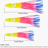 FUSIGO Fishing Squid Skirts Octopus Lures, 50pcs Glow Soft Plastic