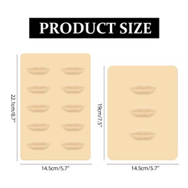 BAMTTOO 3pcs/set 3D Fake Skin for Lips Tattoo Practice Lips Skin Microblading Practice Skins Silicone Tattoo Skin Cosmetic Makeup Lips Training for Tattoo Artists Beginners (1pc 3lips+2pcs 10lips)