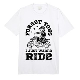 Forget Toys I Just Wanna Ride Dirt Bike Rider Boys Motocross Comfort Colors Adult Heavyweight T-Shirt
