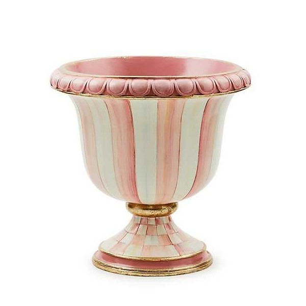 MACKENZIE-CHILDS Pedestal Tabletop Urn, Decorative Centerpiece for Table, Mantel, or