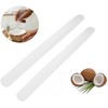 2Pcs White Coconut Opener,Coconut Meat Scraper,Soft and Flexible Coconut Egg