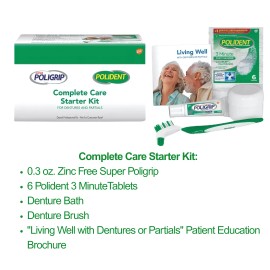 Polident 12-BOX Polident Complete Denture Care Starter Kit For Partial and Full Dentures