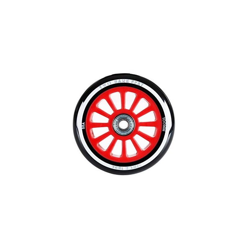 TBF Stunt Scooter Wheels - ABEC 9 Bearings Red (Pair)