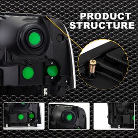 ANDPLAY Headlights Assembly,Compatible with Ford F250 F350 Super Duty 2005-2007 Bumper Headlamp,Clear lens Chrome Housing Clear Reflector 6C3Z13008AB 6C3Z13008BB