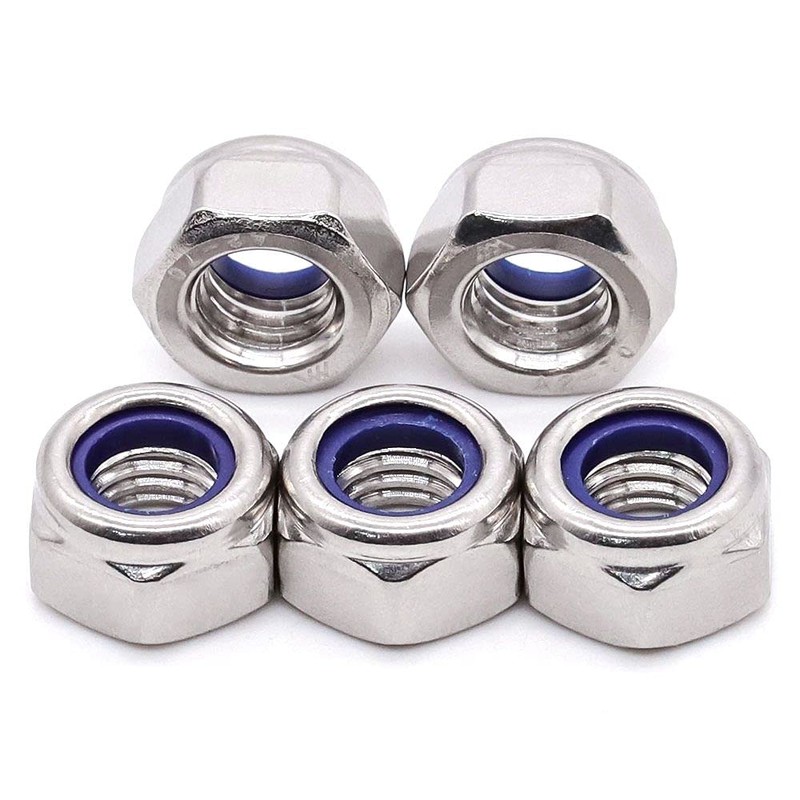 Glvaner M6-1.0 Thread Size (50 pcs) Stainless Steel Hex Locknuts