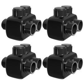 OHLECTRIC 4 Pack - Insulated Wire Connector 2 Port Dual Side Entry for 250-6 Wire Range Lugs with 5/16 Hex Screw, Pre-Filled with Oxide Inhibitor - Wire Connectors, Electrical Connectors, Wire Tap