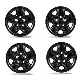 Paanlok Wheel Skins Compatible with 2007-2021 Toyota Tundra, Set of 4 Packs 18 Inch Glossy Black Hubcaps, (4 Pack 18" Wheel Covers)
