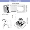 Snillok Keyed Hasp Lock Hasp and Staple with Padlock, 4