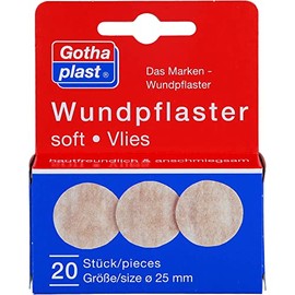 Gothaplast Soft Fleece Wound Plasters Diameter 25 mm Pack of 20
