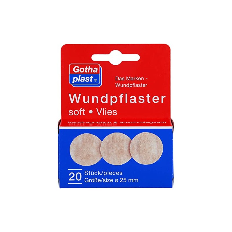 Gothaplast Soft Fleece Wound Plasters Diameter 25 mm Pack of