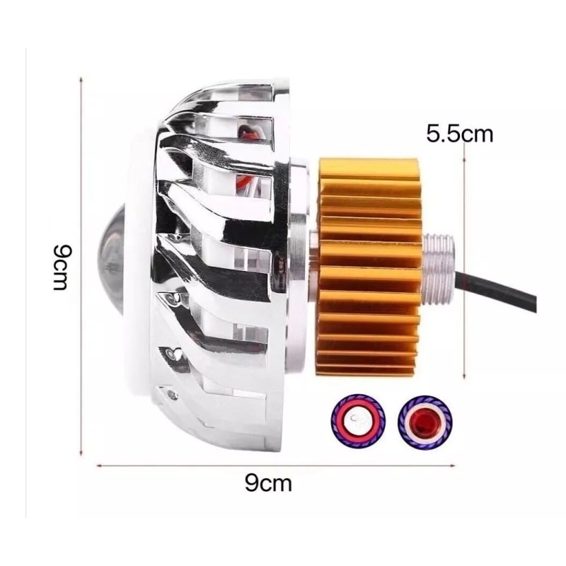Yuqing Lupa Led Faro Ojo De Angel Y Demonio Motos