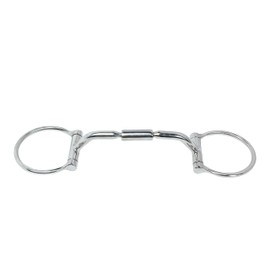 Huxlay Bros D Ring Comfort Snaffle Bit with Copper Inserts, 5.5"