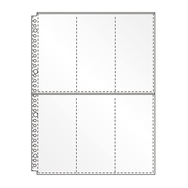 Collect S-4320 Transparent Pocket Leaf A4 6 Pockets, 30 Holes,