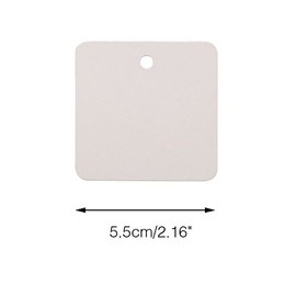100 Pcs Square Gift Tags with String,Blank White Paper Tags with Jute Strings for Wedding Favor,Christmas