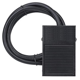 Gebildet 12V-24V-48V-220V/10A Momentary Non-Slip Foot Switch SPDT NO NC Hands-Free Metal Foot Switch with 1 m Cable