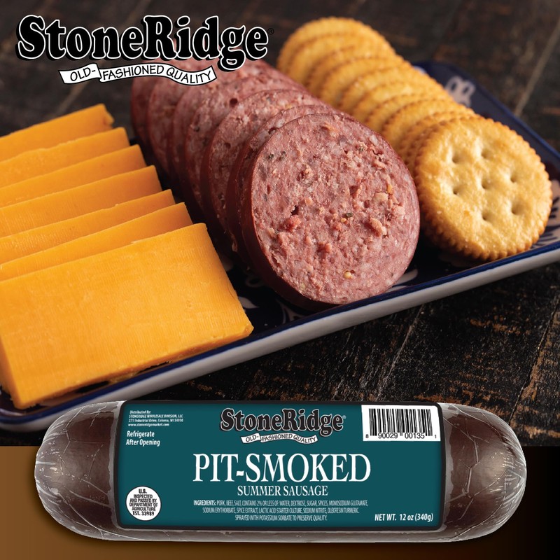 StoneRidge Summer Sausage PIT SMOKED - 12oz 2 Pack