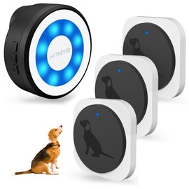 Hathever Dog Bell for Door Potty Training, Wireless Doggie Door Bell Operating at 1000 Feet with IP65 Waterproof Touch Button, CD Quality Sound & 4 Notification Modes