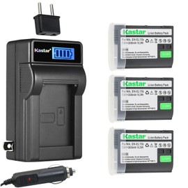 Kastar 3-Pack EN-EL15b Battery and LCD AC Charger Compatible with Nikon D7000, D7100, D7200, D7500 Digital Camera, Nikon MB-D11, MB-D12, MB-D14, MB-D15, MB-D16, MB-D18 Battery Grip