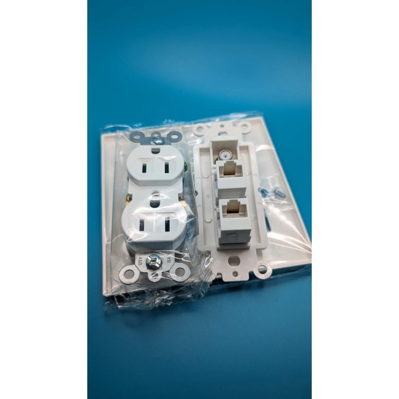 Wallplate City [ 2 GANG ] 15 Amp Round Power