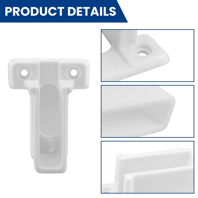 ZIUZI 4 Pcs Wire Shelf End Bracket, White Plastic Wall