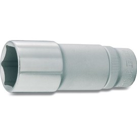 HAZET Deep Socket, Hex 880LG-12, Flank Width: 0.47 in (12 mm) x Drive: 0.37 in (9.5 mm) x Overall Length: 2.13 in (54 mm), 1 Piece