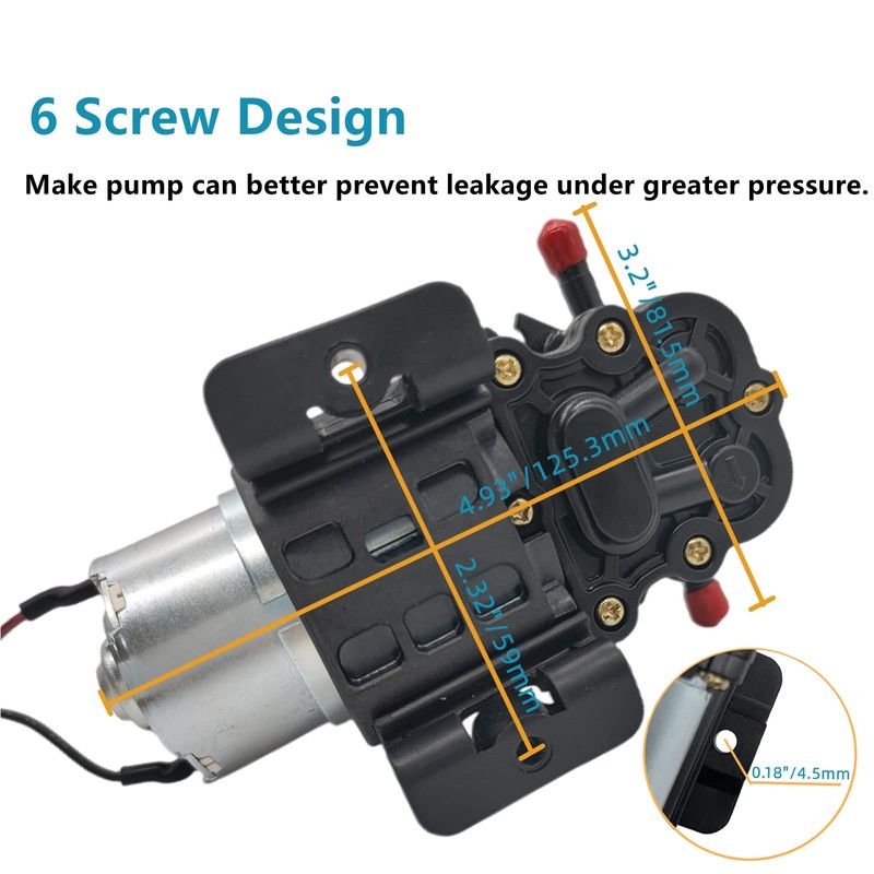DC 12V water dispenser pump 1.6LPM 35PSI self-priming 1.3m, compatible