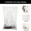 Ziosxin 100pcs Soy Wax Wick + 120pcs Wick Stickers +