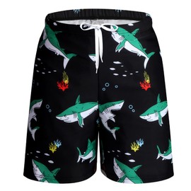 GOODKIDS Boys Swim Trunks Toddler Swim Board Shorts Quick Dry Beach Swimwear Trunks Shorts Bathing Bottom Undersea Shark 3XL 7-8 Years