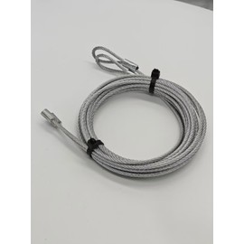 Pair of Garage Door Torsion Spring Cables - 8.6' Length, Galvanized Steel for 7' Tall Doors