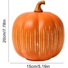 Thanksgiving Starry Night LED Pumpkin Lights, Decorative Timer Illuminated Resin