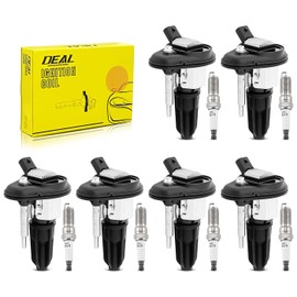 DEAL AUTO ELECTRIC PARTS 6pcs UF303 Ignition Coil Pack + Double Iridium Spark Plugs