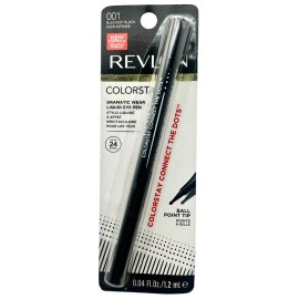 Revlon Colorstay Dramatic Wear Liquid Eye Pen Ball Point Tip 001 Blackest Black