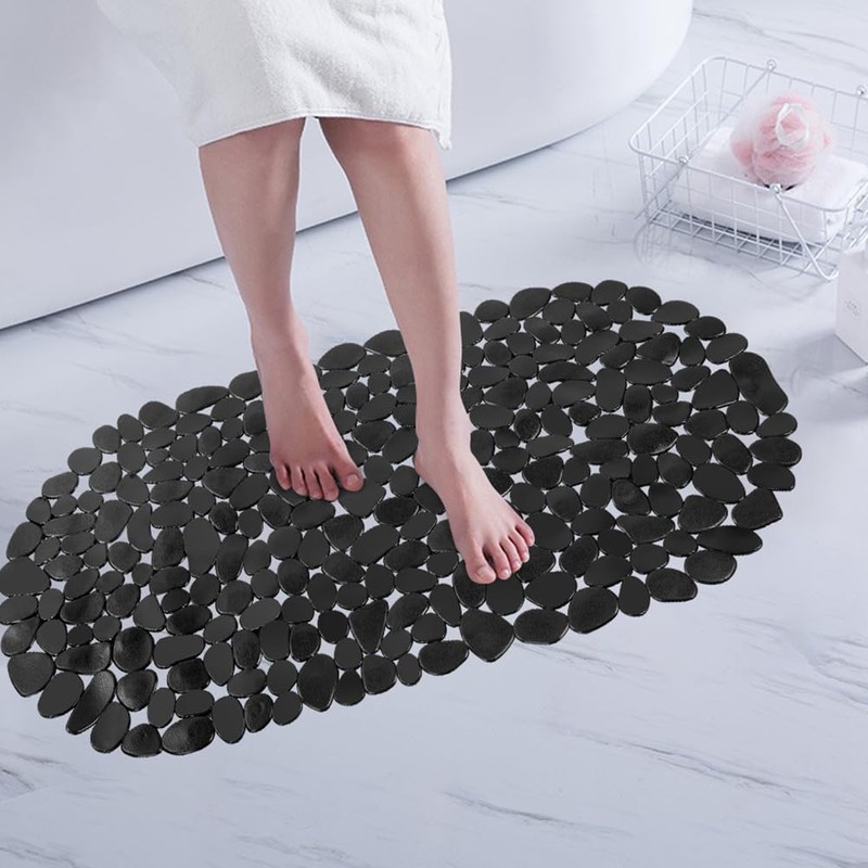 AMFUN Shower Mat Non Slip Anti Mould, Pebbles Shower Bath