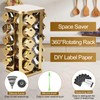 Kitchen stainless steel spice rack with 20 food grade glass