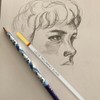 Lotsdonxia 10PCS White Charcoal High Gloss Sketch Pen Layered Three-Dimensional