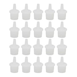 Boquilla de Tapón de Pegamento, 20 Piezas Boquilla de Botella de Pegamento para Pestañas Abs Boquilla de Repuesto de Pegamento de Extensión Brillante para Cepillos de Pigmentos Herramientas