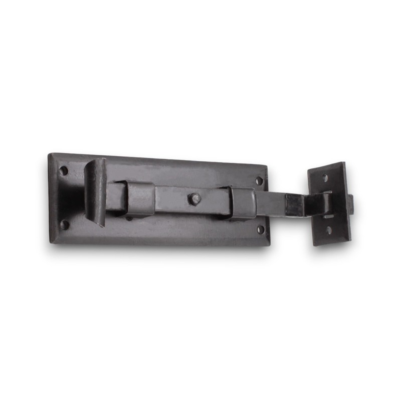 Hand Forged Traditional Black Beeswax Cranked/Necked Door Bolts 6" &