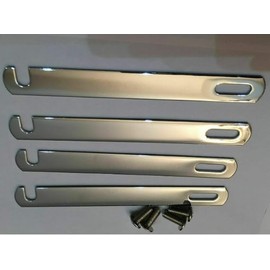 Divan Bed Linking Bars, 200mm, Silver Nickel Plated, Set of 4 with 8 Screws