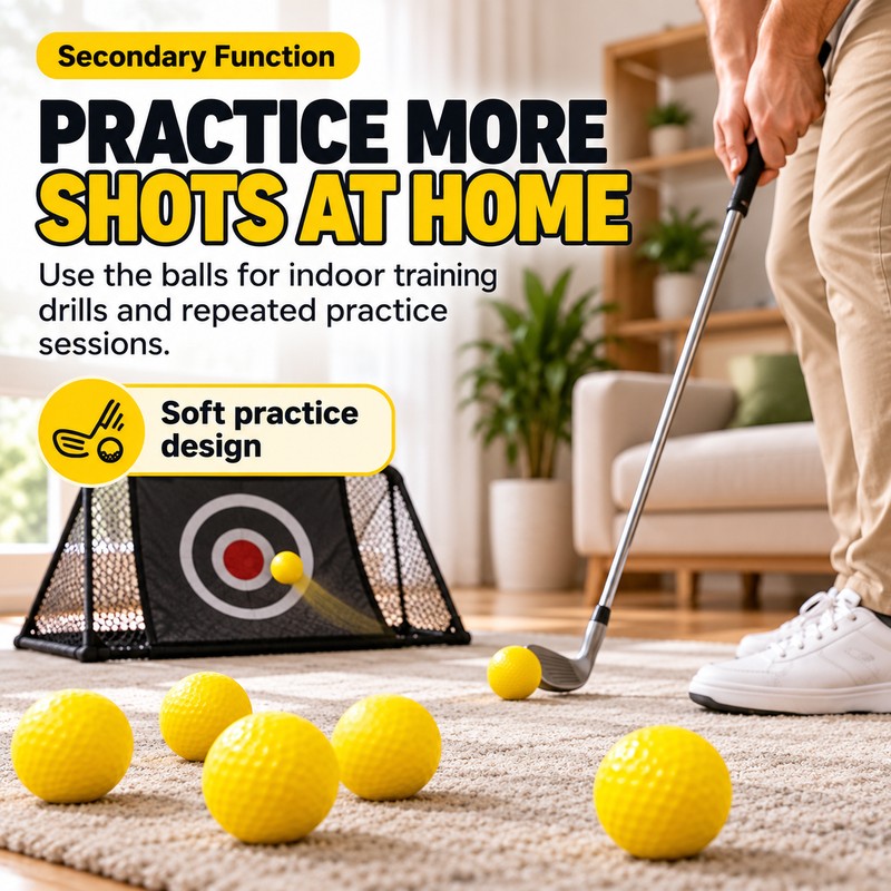 10-Pack Soft Golf Practice Balls for Indoor Swing Training –