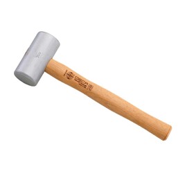 Osca 075H GR 500 Cylindrical Aluminium Hammer with Hickory Handle, Silver/Beige, g