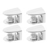 Pack of 4 Glass Shelf Bracket Adjustable Clamp Brackets Holders