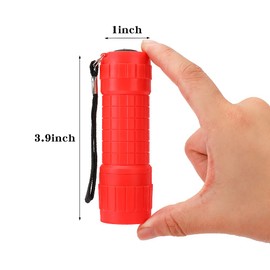 KunHe 5 Pack Plastic Small Mini LED Flashlight COB Flashlights for Kids 100 Lumen with Batteries High CRI for Bright Flash Light Christmas Gifts Stocking Stuffers