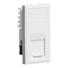 RJ45 Outlet Module 25 mm x 50 mm in White