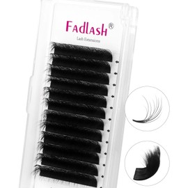Easy Fan Lash Extension 3D Effect Fluffy Rapid Volume Double Layers Easy Fan 2D~10D Eyelash Extensions Automatic Blooming Easy Fan Lashes D Curl 0.05 13-18mm Mixed Tray
