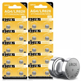 TXY 20Packs SR626SW LR626 AG4 377 1.5V Watch Battery Button Coin Cell Battery
