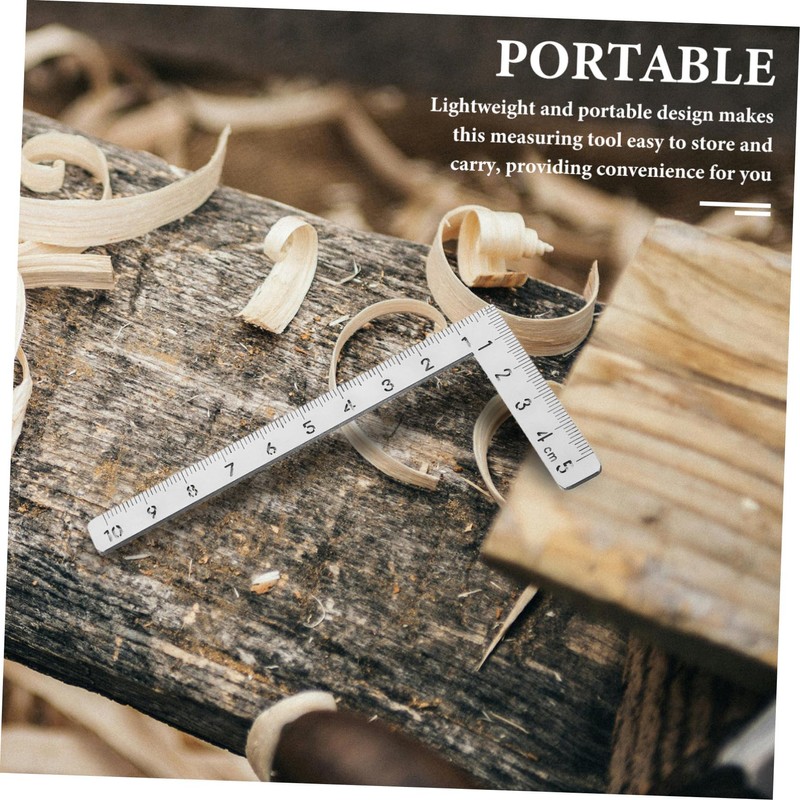OHPHCALL 2pcs Sturdy Metal Ruler 45/90 Degree Angle Layout Tool