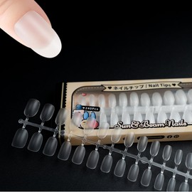 Sun&Beam Nails Fake Nails Tips Full Clear Acrylic Cover for Manicure Salons Nail Art 15 Sizes 240 Pcs (Short Round)