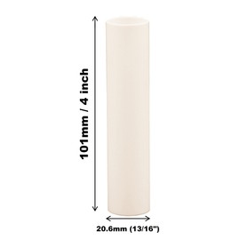 Creative Hobbies 4 Inch Tall Cream Plastic Candle Covers Sleeves Chandelier Socket Covers - Slip Over E12 Candelabra Base Sockets | Set of 6